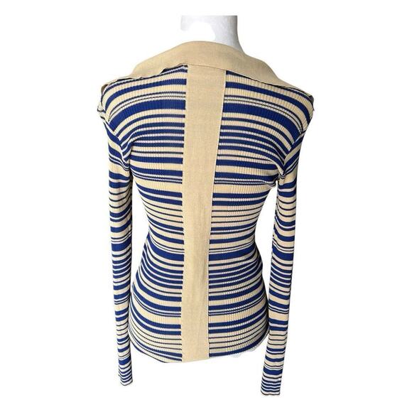 REMAIN Birger Christensen Joy Stripe Sweater In Total Eclipse Comb Size 0 XS - Picture 2 of 8